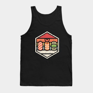 Retro Badge Sushi Tank Top